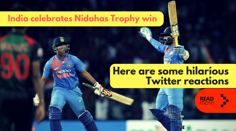 India celebrates Nidahas Trophy win