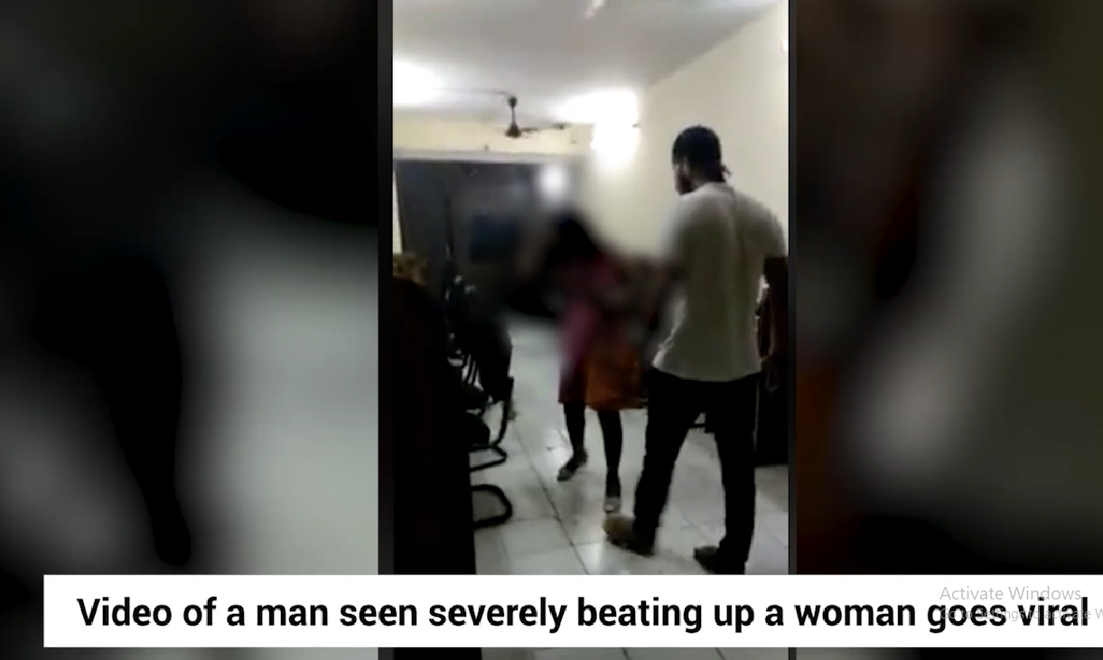 man beat up woman